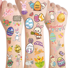 COKTAK Easter tattoos bunny eggs design for playful hand or face art.