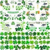 COKTAK green shamrock tattoos for Saint Patrick's Day party.