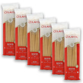 Colavita Bucatini 1lb bag pack showcases authentic Italian pasta perfect for family dinners.