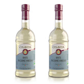 Colavita White Balsamic Vinegar two-bottle pack for versatile dressings and glazes.
