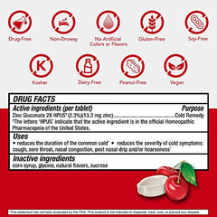Cold-Eeze natural cherry zinc lozenges packaging front with 25-count box.