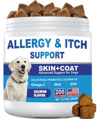 Coleaze Dog Allergy Chews bottle for easy, ongoing itch relief.