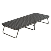 Coleman ComfortSmart cot with mattress pad offers elevated camping comfort.