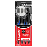Colgate Gum Health Charcoal toothbrush pack front showing four brushes for sensitive gums