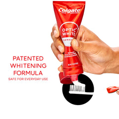 Colgate Optic White Renewal stain removal visual illustrating beverage stain reduction