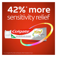 Colgate Total four-pack side view highlighting convenient packaging