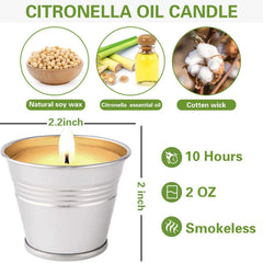 Collabell natural soy wax citronella candle delivers a clean burn on decks.