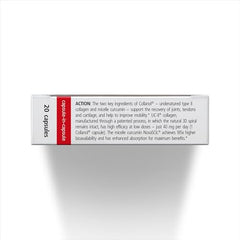 Collanol dual-capsule delivery system showing two-stage release for absorption.