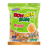 Colombina Bon Bon Bum mango lollipop packaging ready to enjoy on the go.