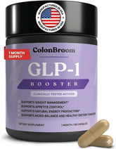 ColonBroom GLP-1 bottle front view highlighting weight management support