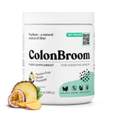 ColonBroom psyllium husk powder tropical fruits bottle for gentle daily balance.