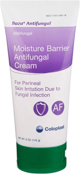 Coloplast Baza antifungal cream tube front view showing scented formula