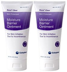 Coloplast Baza Clear moisture barrier ointment tube protects skin from moisture and irritants.