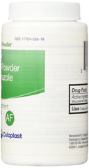 Coloplast Micro-Guard powder being applied to skin for soothing protection.