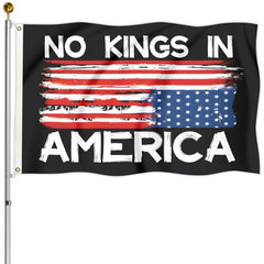 Colorato No Kings in America flag 3x5ft outdoors showing high visibility in sun and rain
