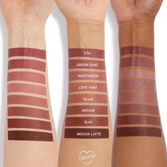 ColourPop So Juicy Plumping Lip Liner Westwood on lips delivering defined shape.