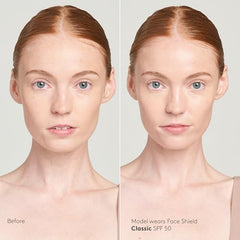 Colorescience Total Protection Face Shield SPF 50 application on face.