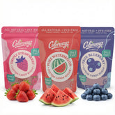 Colorwayz Dye-Free Sugar Strawberry pack shows vibrant, dye-free flavor for cotton candy