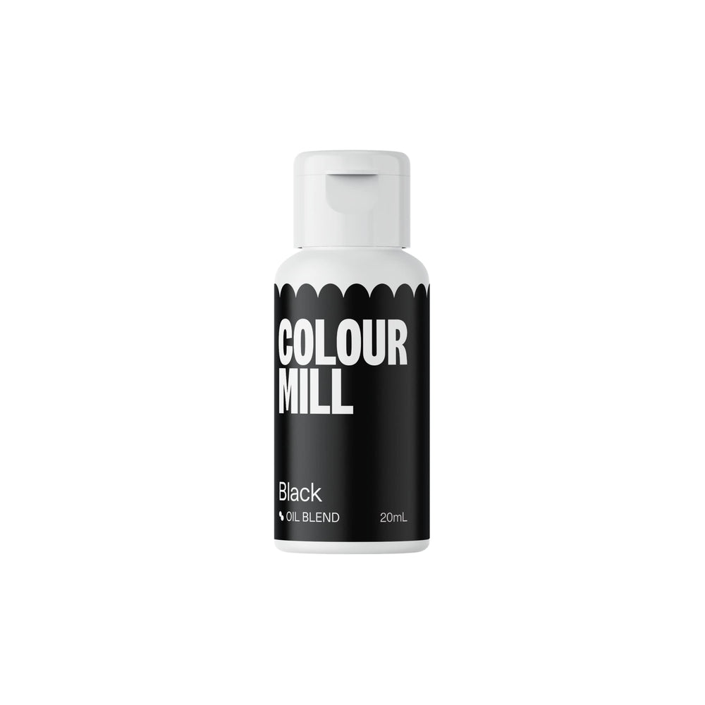 Colour Mill Black oil-based coloring bottle for deep, even frosting color