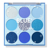 ColourPop Blue Moon Eyeshadow Palette front view shows vibrant blues for bold looks.