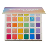 ColourPop Fade Into Hue palette, front view, showcasing vibrant rainbow colors for bold everyday looks.