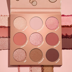 ColourPop Rosé Eyeshadow Palette metallic shades for eye-catching shimmer.