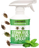 Colton's Naturals stink bug repellent spray bottle ready for indoor use.