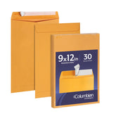 Columbian 9x12 catalog envelope opened, showing ample space for standard documents.