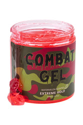 Combat Gel extreme hold bottle Watermelon for long-lasting, alcohol-free styling.