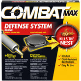 Combat Max Defense System bait stations placed in common areas to deter roaches.