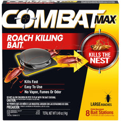 Combat Max large roach bait stations attract pests and target the nest.