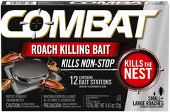 Combat Roach Killing Bait Station in use under a sink to target roaches at the source