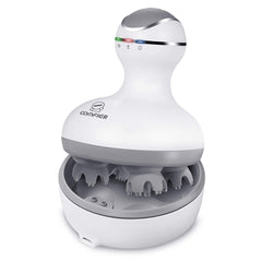 COMFIER electric cordless scalp massager in hand for on-the-go relaxation