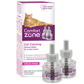 Comfort Zone cat calming diffuser refill in a 2-pack for continuous calm in your home.