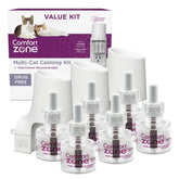 Comfort Zone Multi-Cat Diffuser plugged into outlet for a calmer multi-cat home