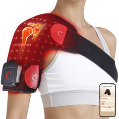 Comfytemp shoulder wrap front view for targeted red light therapy.