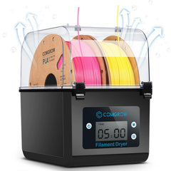 Comgrow filament dryer box front view stores two 1kg spools safely and dry