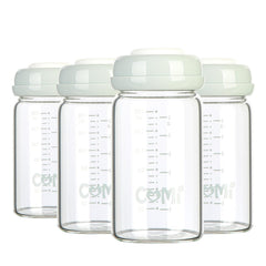 COMI wide-neck glass bottle 6oz for versatile pumping, storing, and feeding.