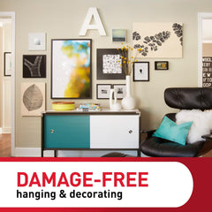 Command large strips 15 lb capacity secure bigger frames without nails.