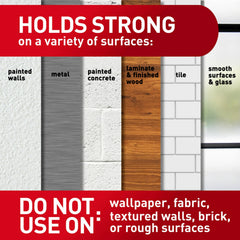 Command XL strips keep wall clocks and signs steady with easy removal.