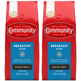 Community Coffee Breakfast Blend pack two, ideal for daily drip coffee.