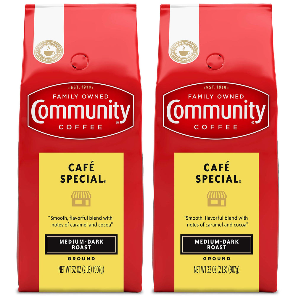 Community Coffee Cafe Special ground coffee front pack for home brewing and aroma