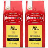 Community Coffee Cafe Special ground coffee front pack for home brewing and aroma