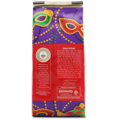 Community Coffee Mardi Gras King Cake bag of 100% Arabica beans for rich mornings