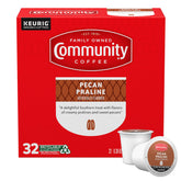 Community Coffee Pecan Praline pod front view for easy single-serve mornings.