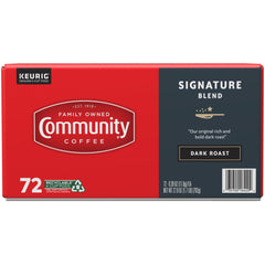 Steaming cup from Community Coffee Signature Blend brewed at 8-ounce setting.