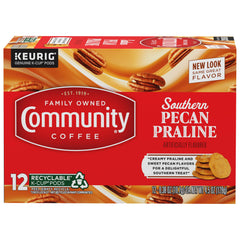 Community Coffee Southern Pecan Praline K-Cup Pod for quick, flavorful brews.