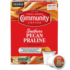 Community Coffee Southern Pecan Praline K-Cup pods ready for quick, flavorful mornings