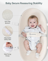 COMOMY changing pad with non-slip bottom kept steady on a dresser