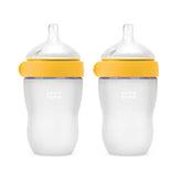Comotomo Gen 2 8oz yellow double pack bottle, easy to clean.